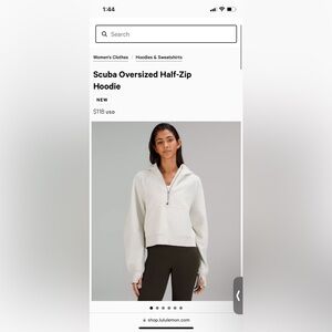 Lululemon. Medium. Tan. Scuba hoodie.